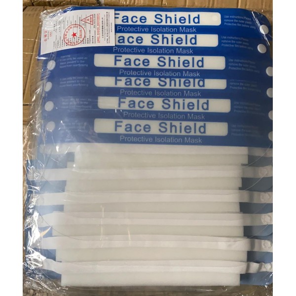 Face Shield Protective Isolation Mask 12 pack